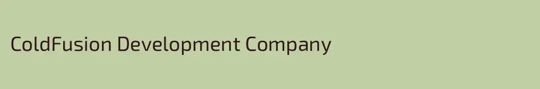 ColdFusion Development Company
